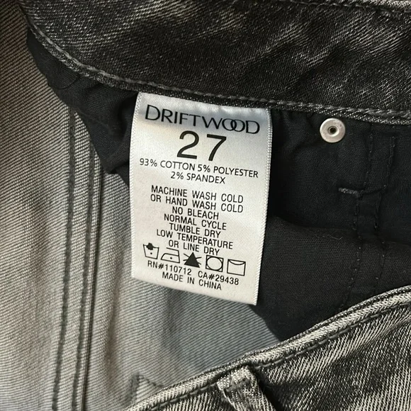 Driftwood Jackie Embroidered Skinny Jeans Black - Picture 6 of 8